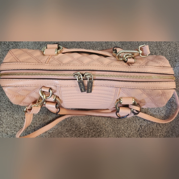 Anne Klein Faux Leather Quilted Satchel Bag in Peach; Brand-New Without Tags - Picture 7 of 16